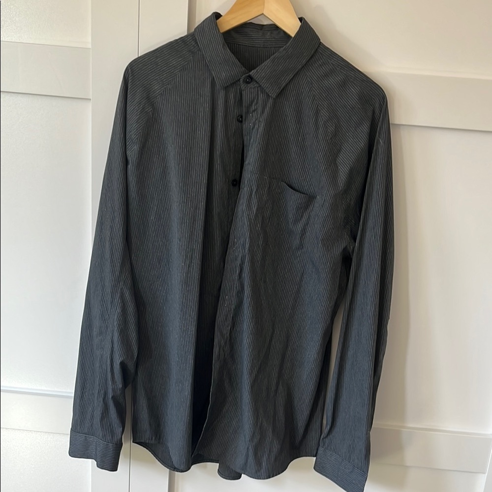 Lululemon Men's Black Striped Shirt